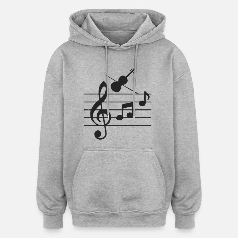 Strings - Oversized Unisex Hoodie - heather grey