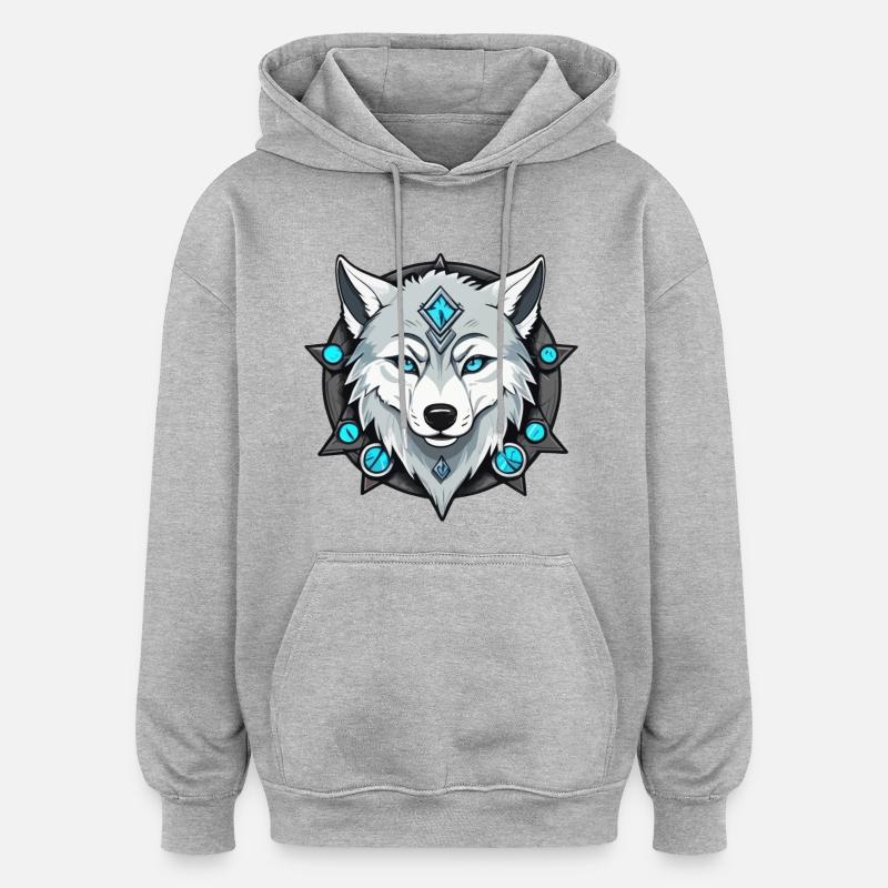 Eiswolf - Oversized Unisex Hoodie - heather grey