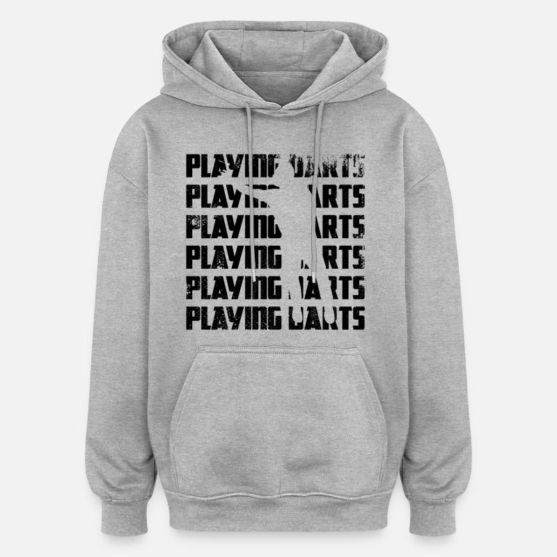 Dard - Sweat à capuche oversize unisexe - gris chiné