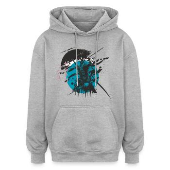 Mahmoud Shreif - Oversized Unisex Hoodie - Grau meliert - Vorne - Noah (186cm)