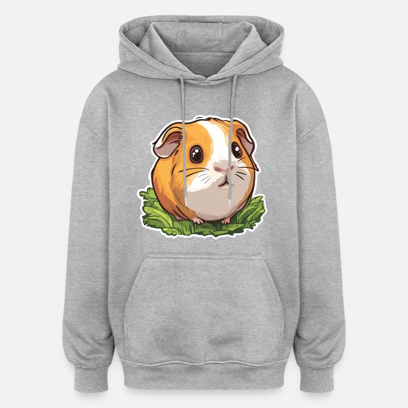 cobaye - Sweat à capuche oversize unisexe - gris chiné