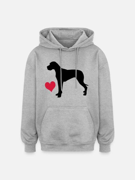 Great Dane - Oversized Unisex Hoodie - heather grey