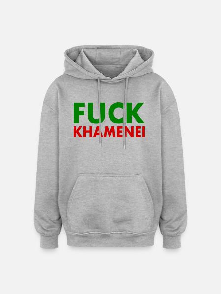 Fuck khamenei Chamenei - iran - Oversized Unisex Hoodie - Grau meliert