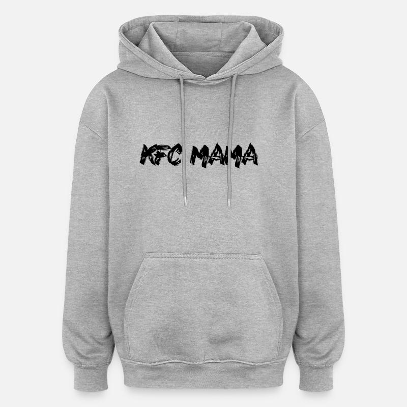 KFC Mama - Sweat à capuche oversize unisexe - gris chiné