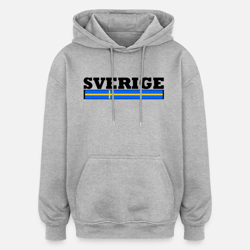 Drapeau suède - Sweat à capuche oversize unisexe - gris chiné