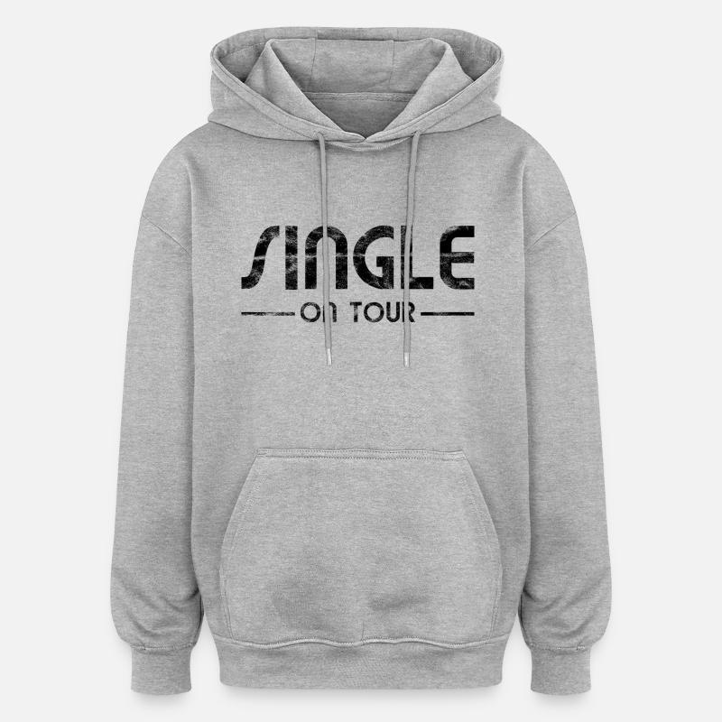 Rencontres - Single On Tour - Sweat à capuche oversize unisexe - gris chiné