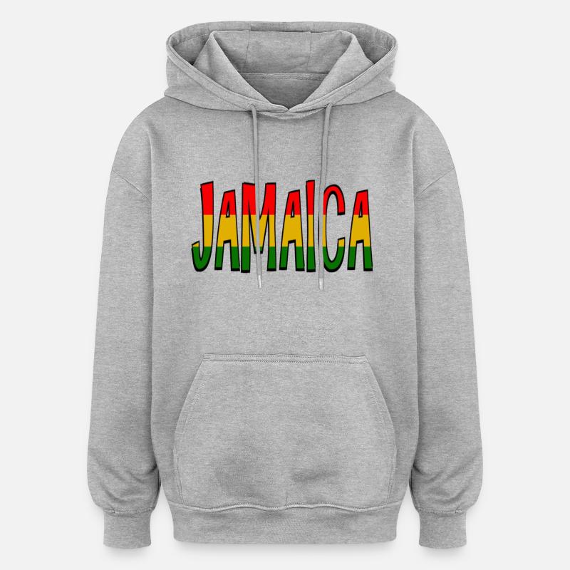 jamaica - Sweat à capuche oversize unisexe - gris chiné