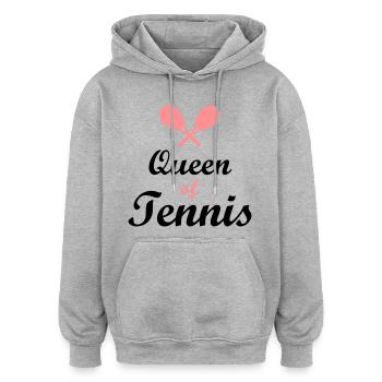 Tennis - Oversized Unisex Hoodie - Grau meliert - Vorne - Noah (186cm)