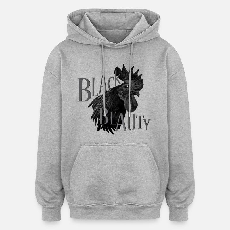 Beauté noire - Sweat à capuche oversize unisexe - gris chiné