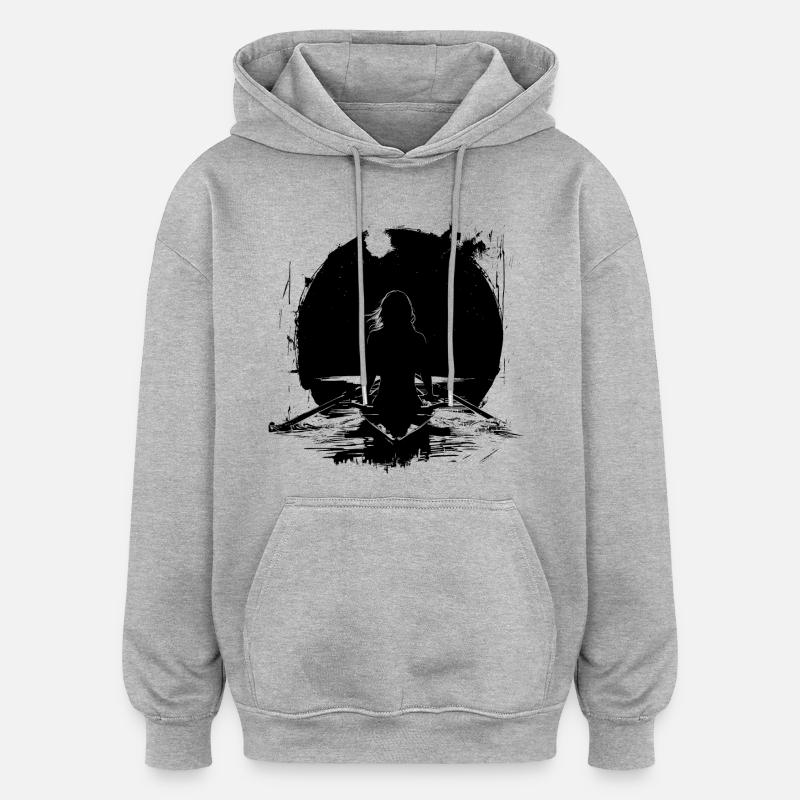 Rameuse Dessin - Sweat à capuche oversize unisexe - gris chiné