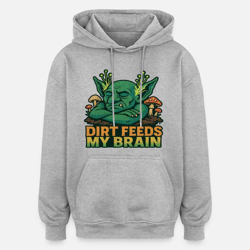Gobelins d’astronomie Goblincore - Sweat à capuche oversize unisexe - gris chiné