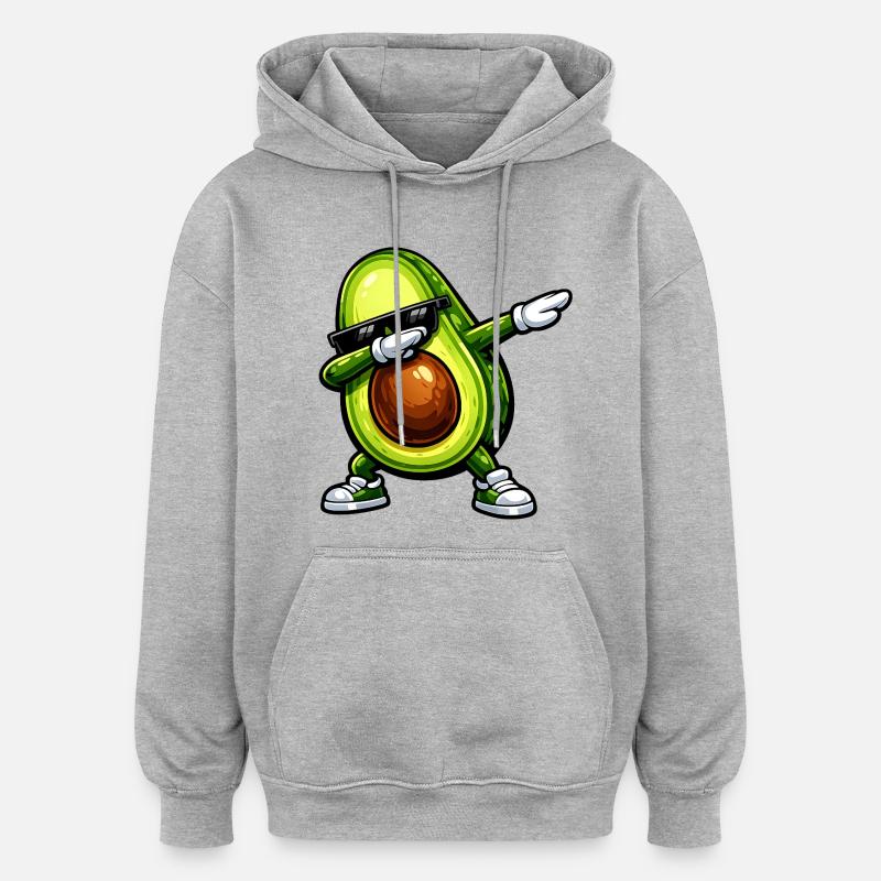 Tamponner l’avocat - Sweat à capuche oversize unisexe - gris chiné