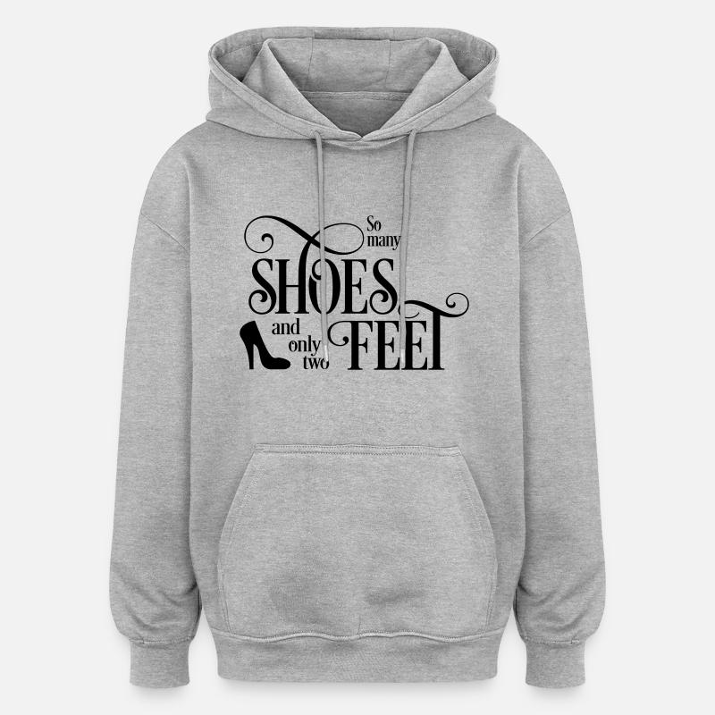 Chaussures - Sweat à capuche oversize unisexe - gris chiné