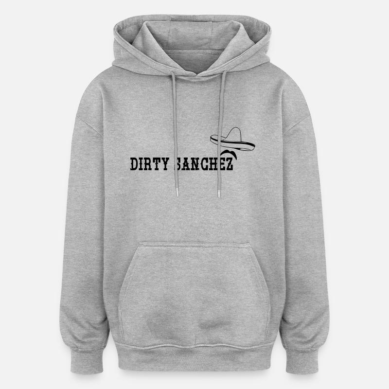 Sale Sanchez - Sweat à capuche oversize unisexe - gris chiné