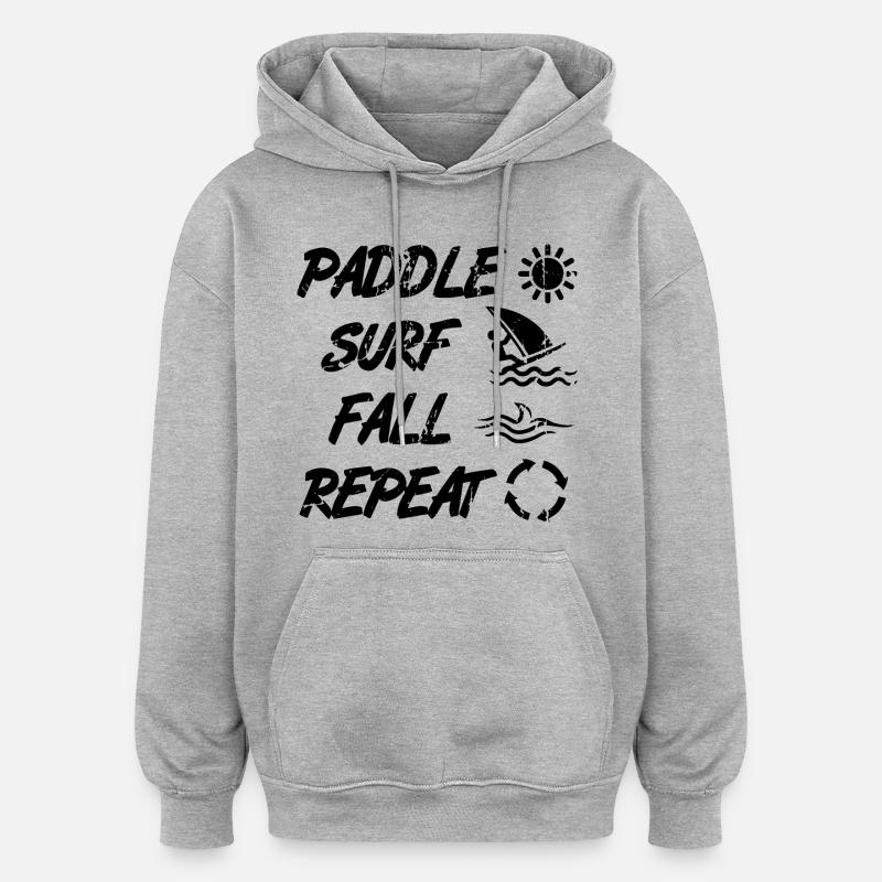 Windsurfing techniques - Oversized Unisex Hoodie - heather grey