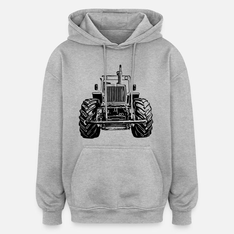 MB trac Avant - Sweat à capuche oversize unisexe - gris chiné