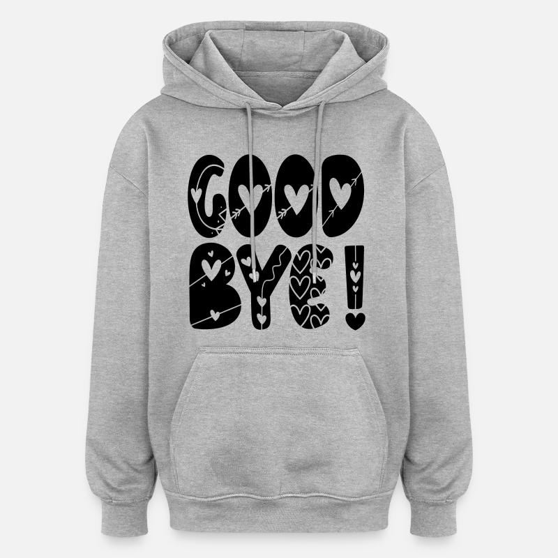 ADIEU ADIEU - Sweat à capuche oversize unisexe - gris chiné