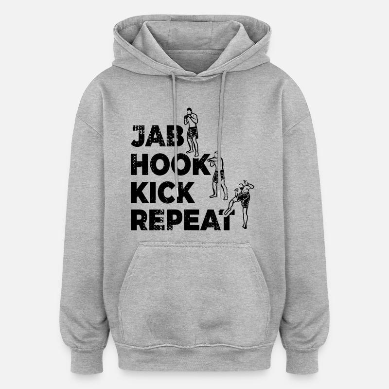 Kickboxer Routine - Oversized Unisex Hoodie - heather grey