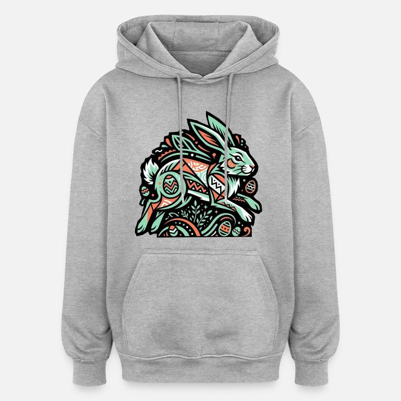 Easter Bunny Easter Bunny Eggs - Oversized Unisex Hoodie - heather grey