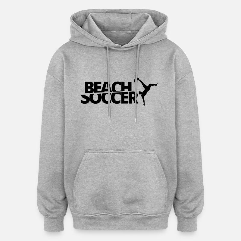 BEACH SOCCER # 1 - Sweat à capuche oversize unisexe - gris chiné