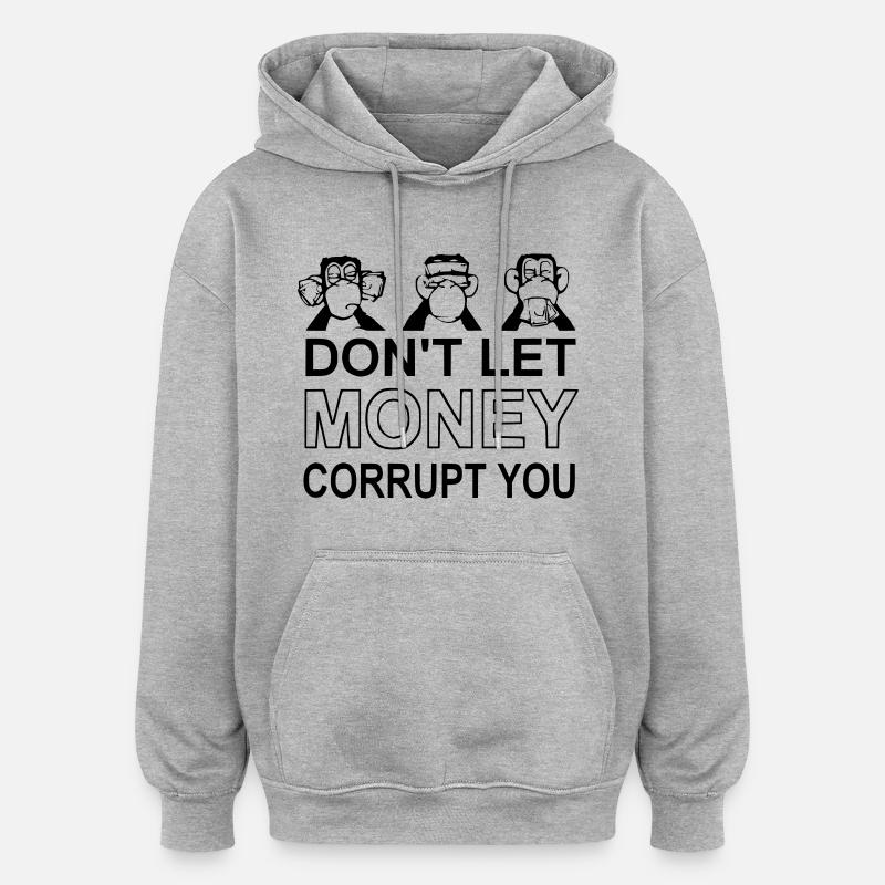 Singe / Singe - Sweat à capuche oversize unisexe - gris chiné