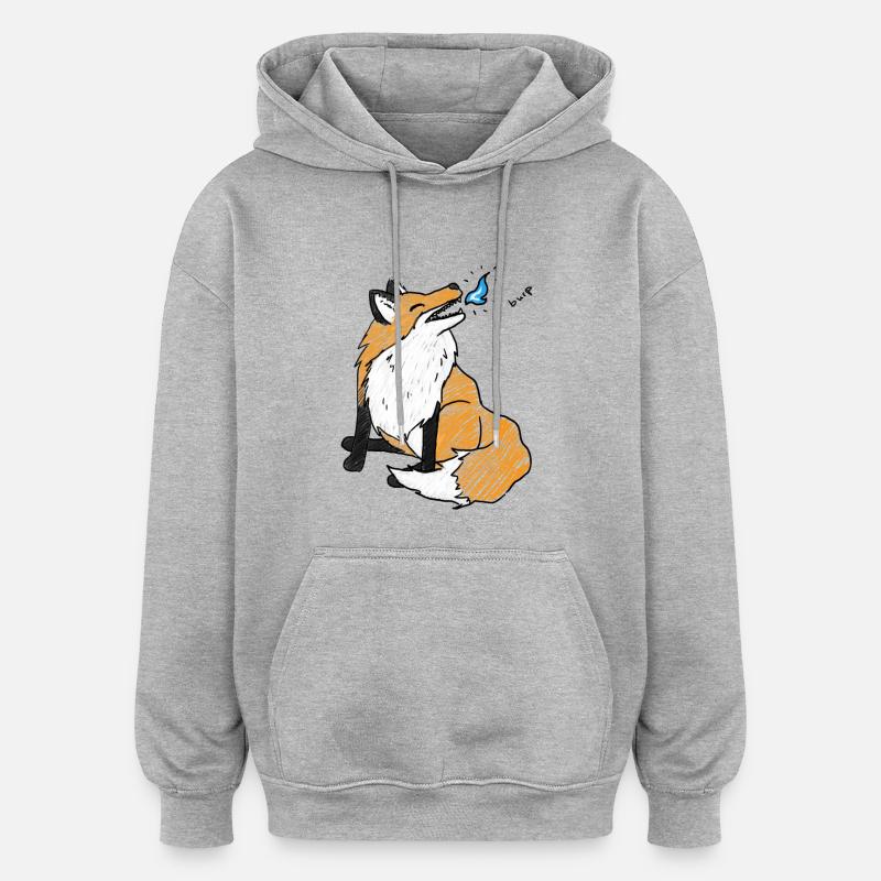 Rots - Sweat à capuche oversize unisexe - gris chiné