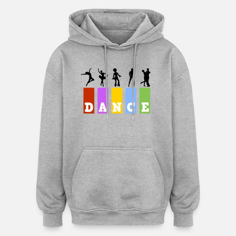 danse - Sweat à capuche oversize unisexe - gris chiné