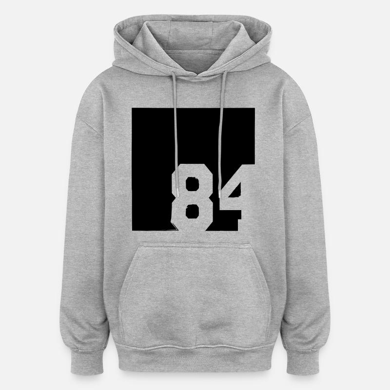 1984 - Sweat à capuche oversize unisexe - gris chiné