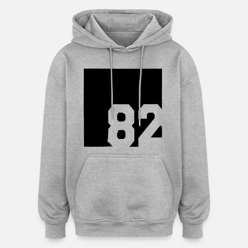 1982 - Sweat à capuche oversize unisexe - gris chiné