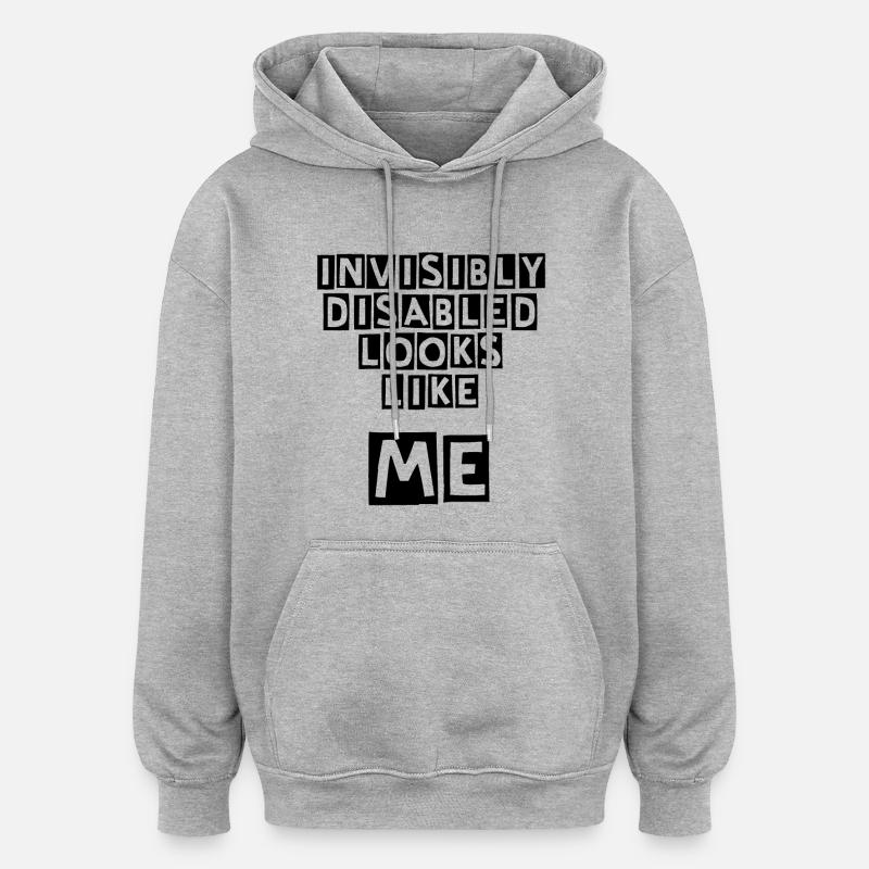 Invisiblement désactivé - Sweat à capuche oversize unisexe - gris chiné