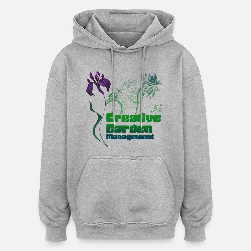 Gestion créative de jardin - Sweat à capuche oversize unisexe - gris chiné