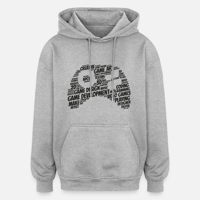 Games developer - Oversized Unisex Hoodie - heather grey