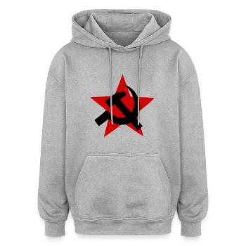 Russland - Oversized Unisex Hoodie - Grau meliert - Vorne - Noah (186cm)
