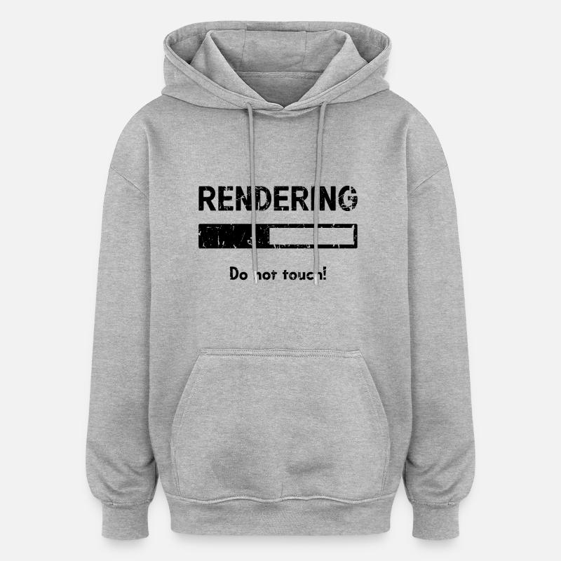 Editeur de vidéo - Sweat à capuche oversize unisexe - gris chiné