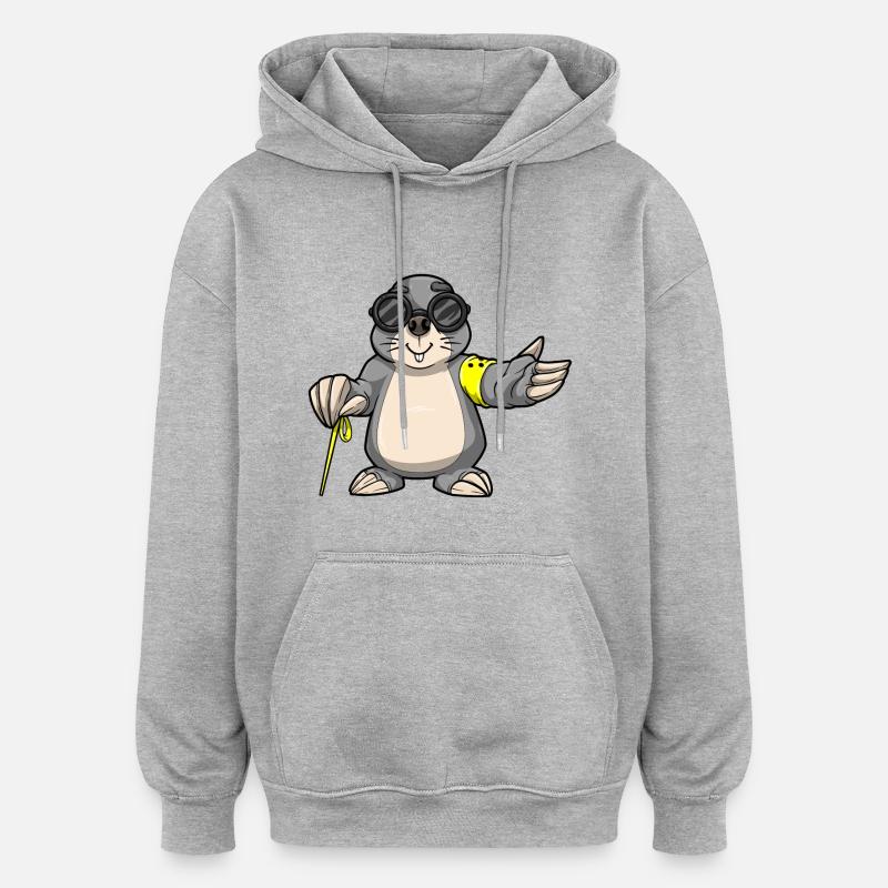 Mole Cane - Oversized Unisex Hoodie - heather grey