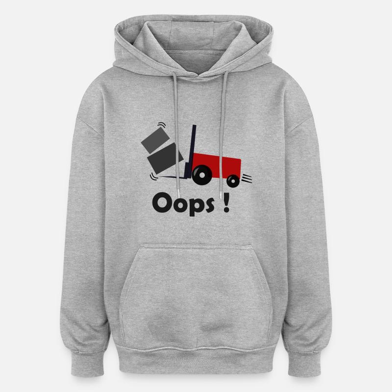 Logisticien - Sweat à capuche oversize unisexe - gris chiné