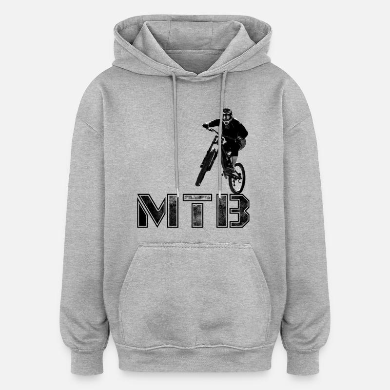 Cadeau VTT VTT - Sweat à capuche oversize unisexe - gris chiné