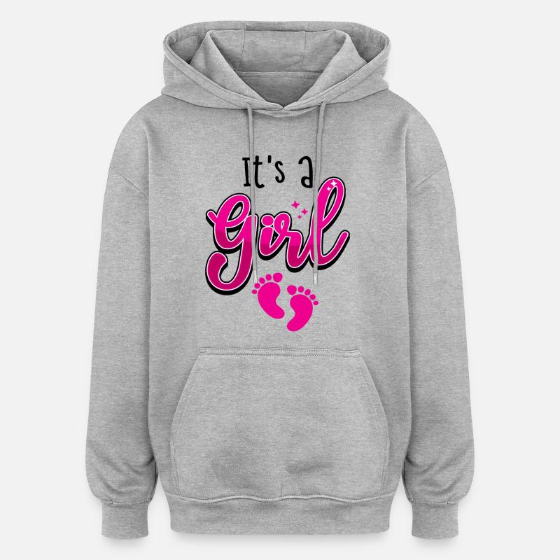 Bébé Bébé Grossesse Bébé Pieds bébé - Sweat à capuche oversize unisexe - gris chiné