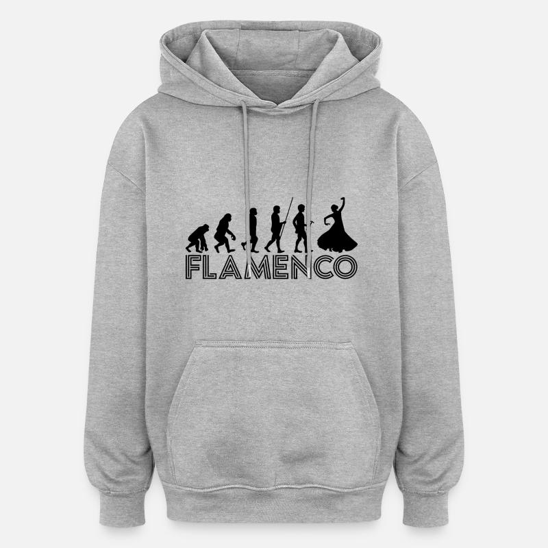 Flamenco Evolution 2 - Black - Sweat à capuche oversize unisexe - gris chiné