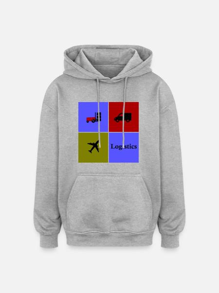 Logistics and Transport Team - Oversized Unisex Hoodie - heather grey