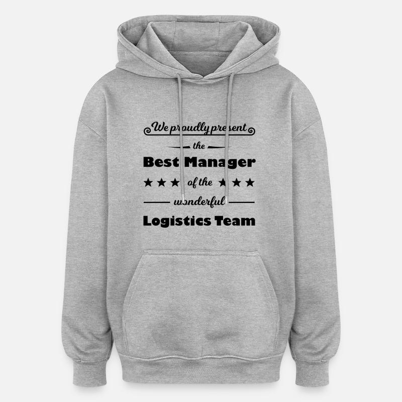 Der beste Logistik Manager - Oversized Unisex Hoodie - Grau meliert