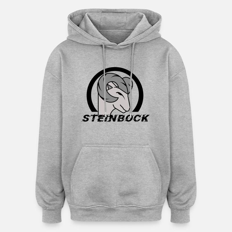 Astrologie Himmel Steinbock Tierkreiszeichen - Oversized Unisex Hoodie - Grau meliert