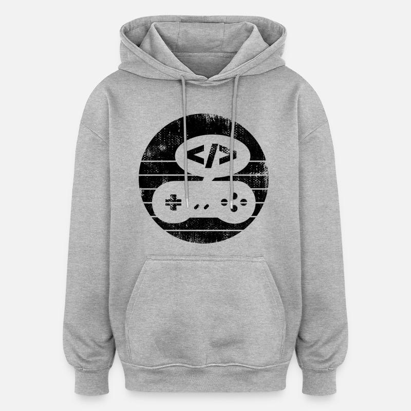 Programmeur de jeux vidéo - Sweat à capuche oversize unisexe - gris chiné