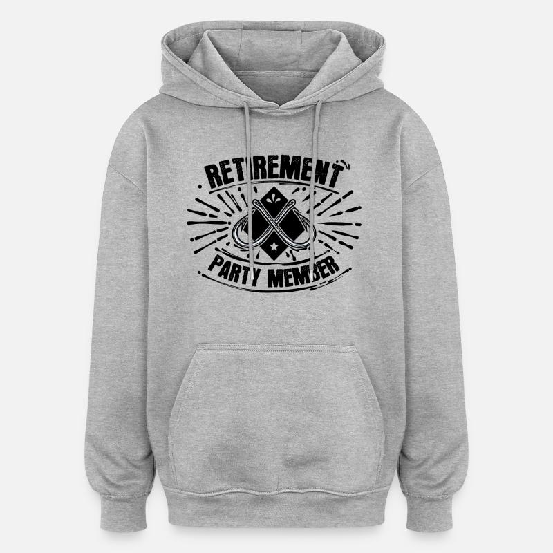 Retraite, Adieu, Retraité, Déclaration, Liberté - Sweat à capuche oversize unisexe - gris chiné