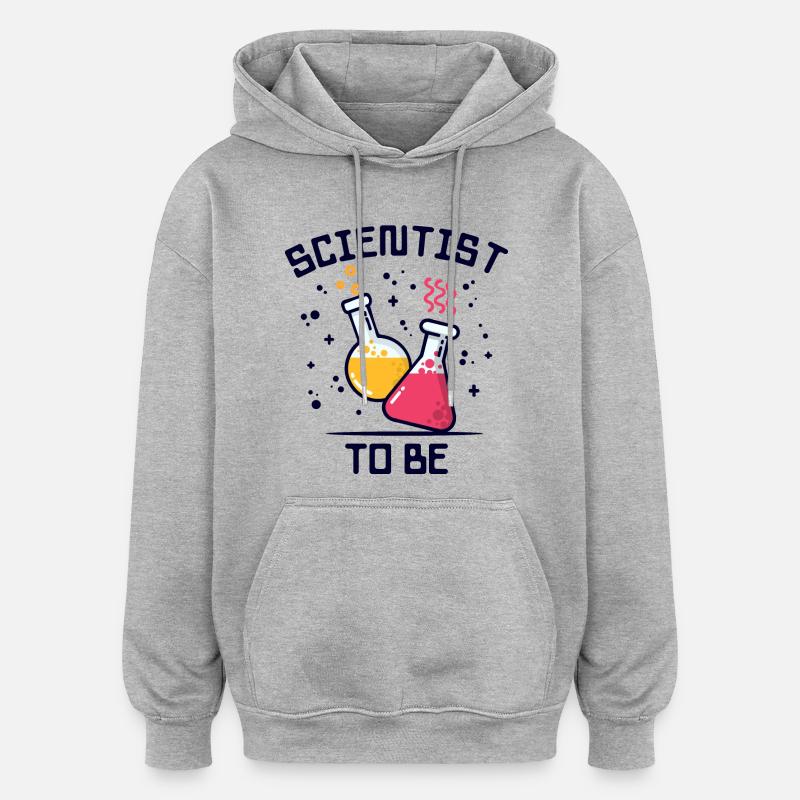 Workaholic Wissenschafter Statement Beruf Karriere - Oversized Unisex Hoodie - Grau meliert