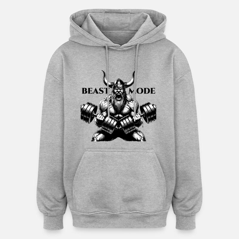 Viking Dumbbell Training Biceps Geschen - Oversized Unisex Hoodie - heather grey