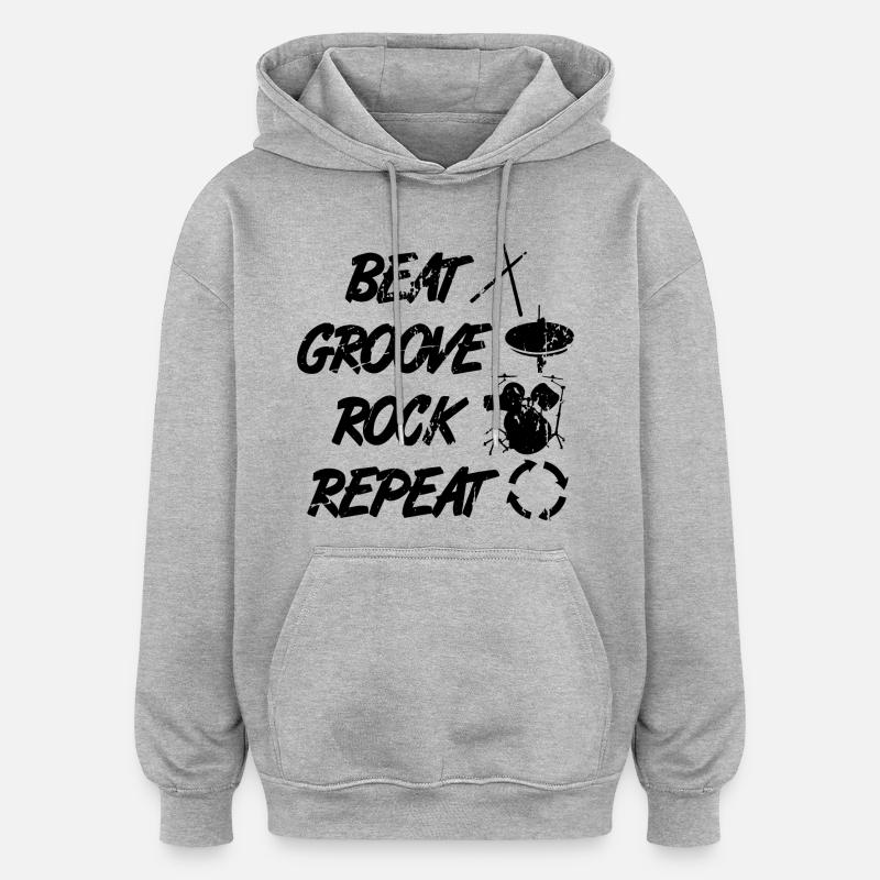 Percussion Techniques - Sweat à capuche oversize unisexe - gris chiné