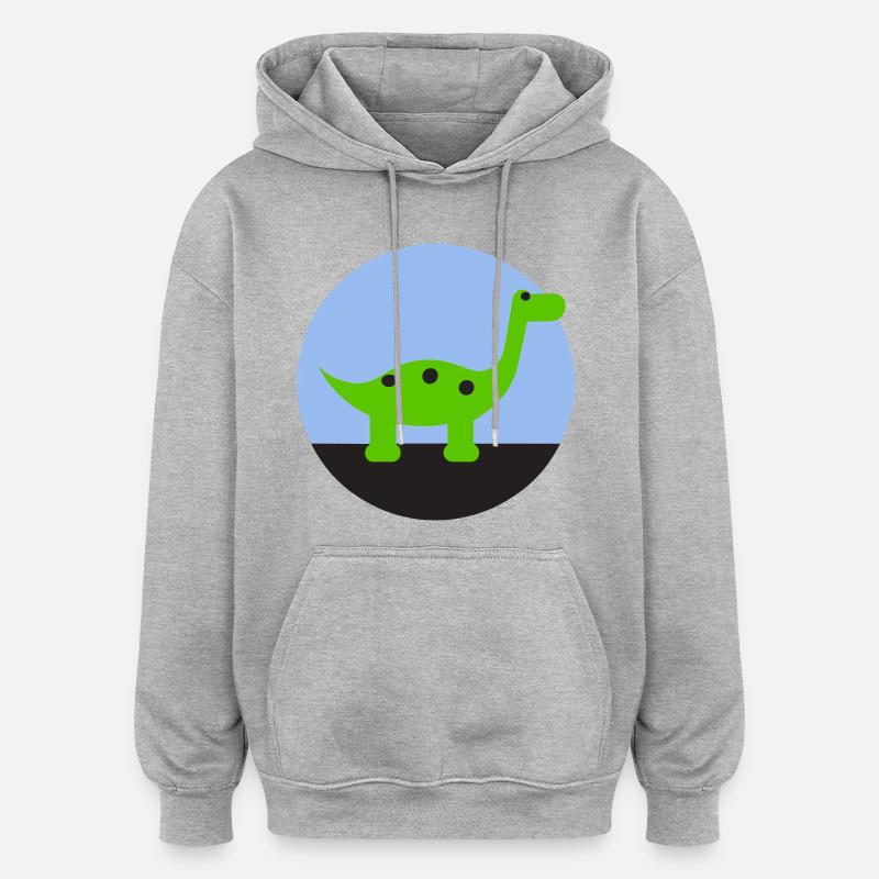 Dino - Oversized Unisex Hoodie - heather grey