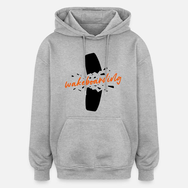Surf Surf Kitesurfer Dire Wakeboard - Sweat à capuche oversize unisexe - gris chiné