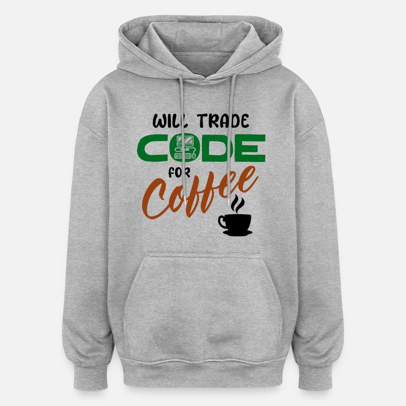 Code Statement Developer Computerfreak Informatik - Oversized Unisex Hoodie - heather grey